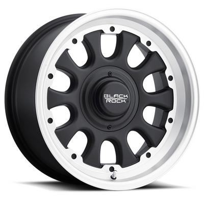 Black Rock 909 Type-D, 15x10 Wheel with 5 on 4.5 and 5 on 4.75 Bolt Pattern - Tungsten with Black- 909S510540